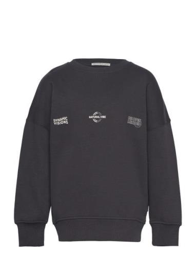 Tom Tailor Printed Sweatshirt Marinblå