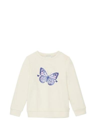 Tom Tailor Sweatshirt With Butterfly Print Kräm