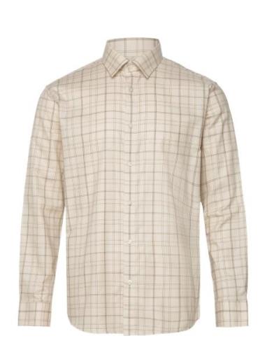 Selected Homme Slhregsaturn-Untuck Shirt Ls Classic Beige