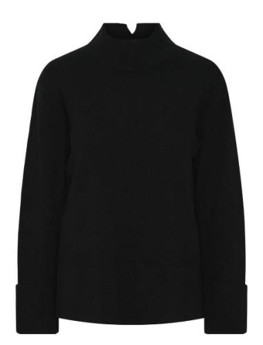 YAS Yasemilie Highneck Knit Pullover S. Noos Svart