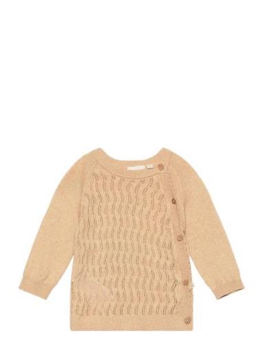 Lil'Atelier Nbfnina Ls Wrap Knit Lil Beige