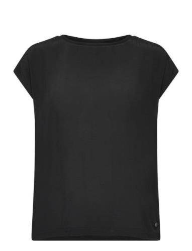 Tamaris Apparel Albony Drop Shoulder Round Neck Tee Svart