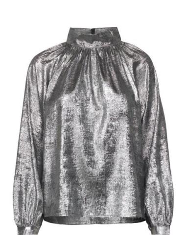 Soaked In Luxury Slronya Blouse Ls Silver