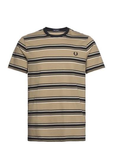 Fred Perry Stripe T-Shirt Beige