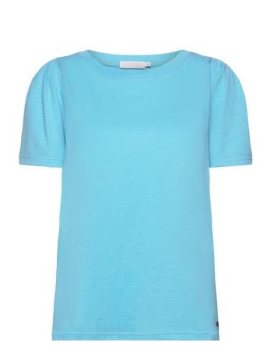 Coster Copenhagen T-Shirt With Pleats Blå