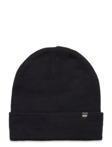 Lindex Knitted Beanie Fold Up Small K Svart