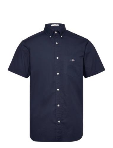 GANT Reg Classic Poplin Ss Shirt Marinblå