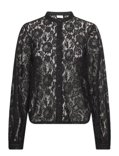 Vila Vinanse Ls Lace Shirt Svart