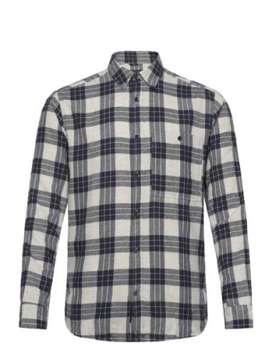 ONLY & SONS Onsb Life Reg Ls Check Shirt Bf Grå