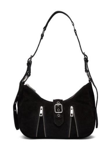 Nunoo Skye W. Zipper Suede Black Svart