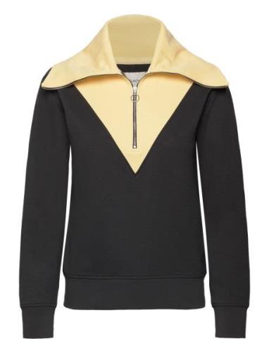 GANT Reg Half Zip Color Block Sweat Svart