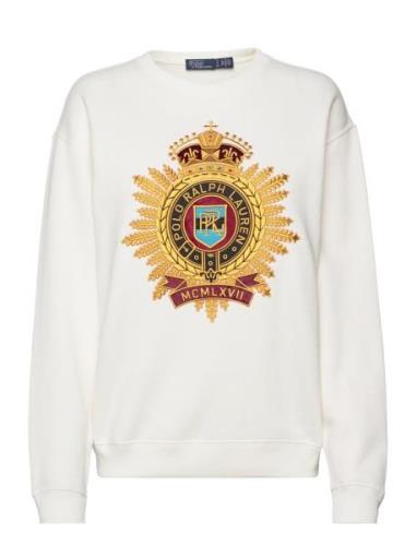 Polo Ralph Lauren Embroidered-Crest Fleece Sweatshirt Vit