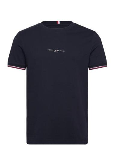 Tommy Hilfiger Tommy Logo Tipped Tee Marinblå