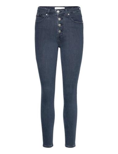 Calvin Klein Jeans High Rise Super Skinny Ankle Blå