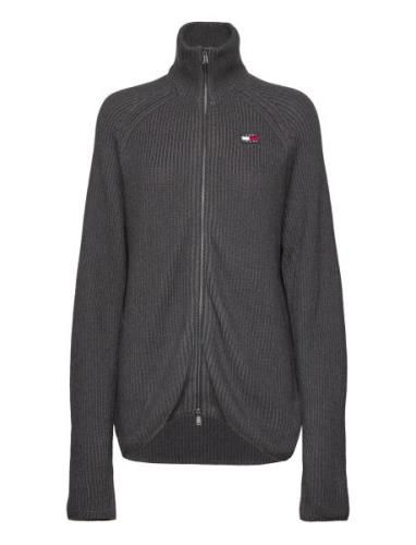 Tommy Jeans Tjw Ovr Garment Dye Zip Cardigan Svart