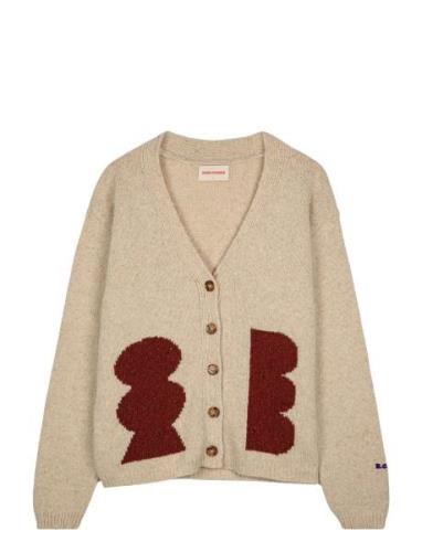 Bobo Choses Geometric Shapes Long Cardigan Beige