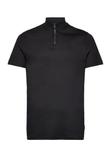 ONLY & SONS Onsesteban Reg 1/4 Zip Mock Neck Tee Svart