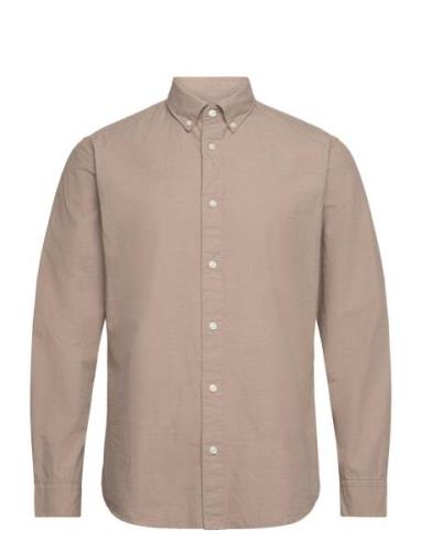 Selected Homme Slhslimrick-Poplin Shirt Ls Noos Beige