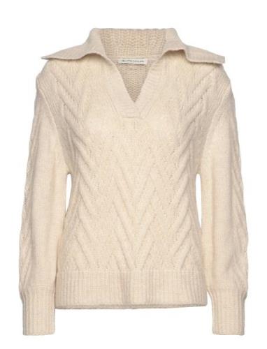 Tom Tailor Knit Pullover Troyer Beige