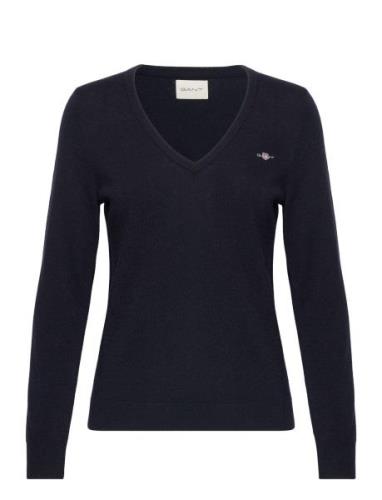 GANT Extrafine V-Neck Blå