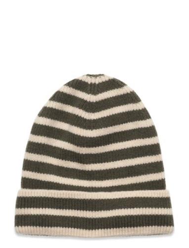 Mp Denmark Bergen Striped Beanie Grön