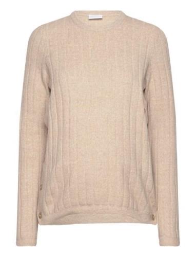 Mamalicious Mlana Vita L/S Knit Top 2F A. Beige