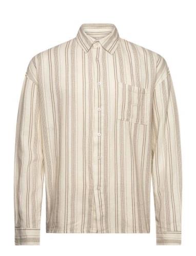 Denim Project Dpstripe Structured Shirt Beige