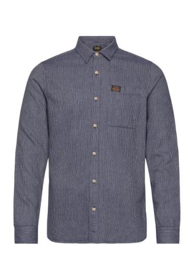 Superdry Cotton Workwear Ls Shirt Blå