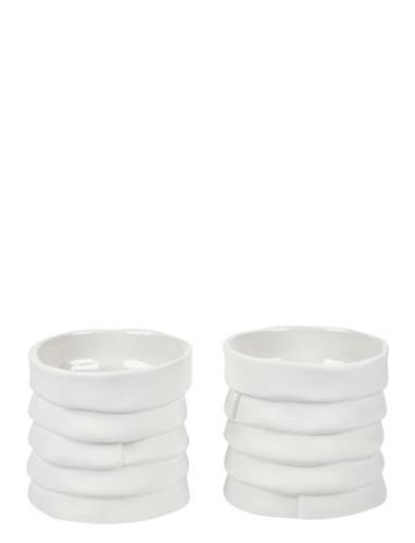 Mette Ditmer Ribbon Tealight Holders, 2-Pack Vit