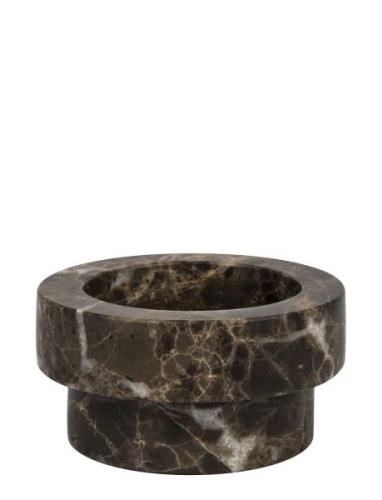 Mette Ditmer Marble Block Candleholder, Low Brun