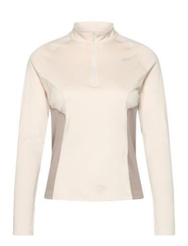 Reebok Performance Running 1/4 Zip Beige