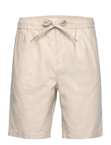 Knowledge Cotton Apparel Fig Loose Linen Look Shorts - Gots/ Beige