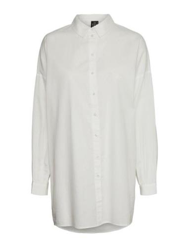 Vero Moda Vmbina L/S Over Shirt Wvn Noos Vit