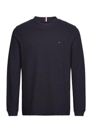 Tommy Hilfiger Textured Ls Tee Marinblå