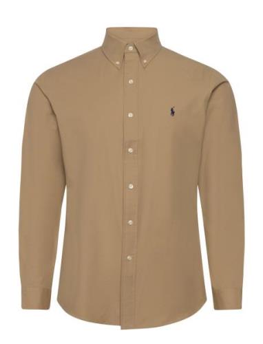 Polo Ralph Lauren Custom Fit Stretch Poplin Shirt Beige