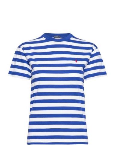 Polo Ralph Lauren Striped Cotton Jersey Crewneck Tee Blå