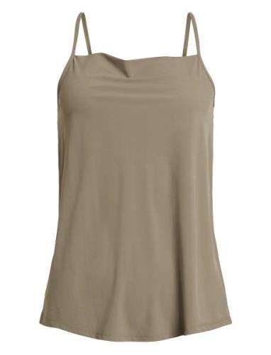 Rethinkit Ann Crossed Back Top Khaki Green