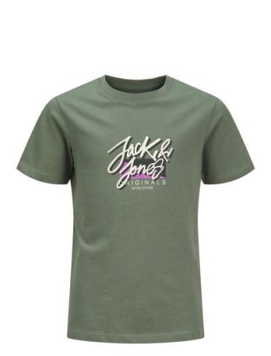 Jack & J S Jortampa Fastrunner1 Tee Ss Crewneck Jnr Khaki Green