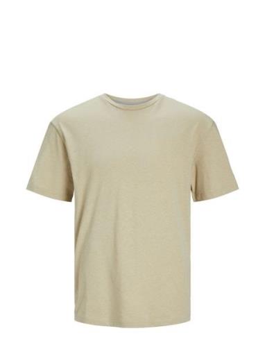 Jack & J S Jprcc Soft Linen Blend Ss Tee Grön