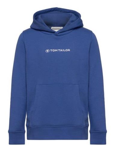 Tom Tailor Printed Hoody Blå