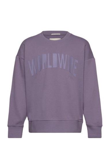 Tom Tailor Over Printed Sweatshirt Lila