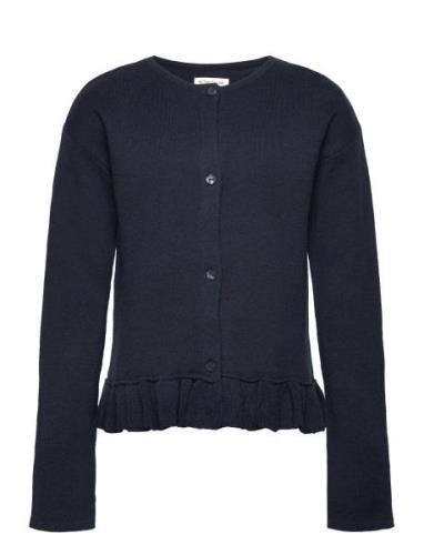 Tom Tailor Volant Knit Cardigan Marinblå