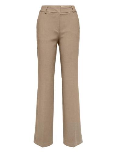 Selected Femme Slfrita Mw Wide Pant Camel Mlg N Noos Beige