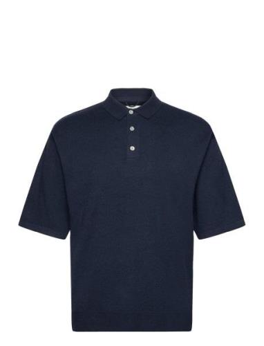 Jack & J S Jcotwill Knit Polo Ss Marinblå