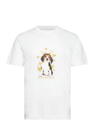 Double A By Wood Wood Ace Cute Doggy T-Shirt Vit