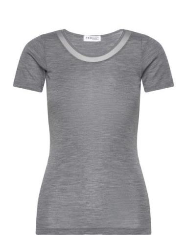 Femilet Juliana T-Shirt Short Sleeve Wool Grå