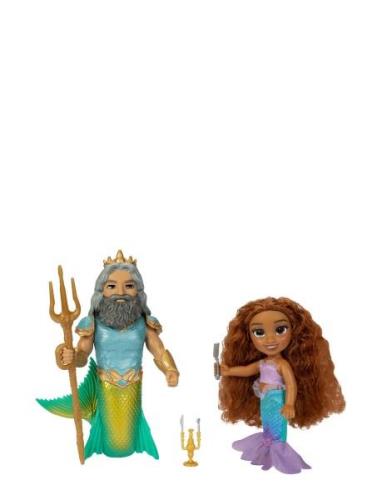 Disney The Little Mermaid - 6" Petite Ariel And Triton Set Toys Playse...