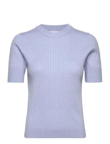 Object Objnoelle S/S Knit T-Shirt Noos Blå