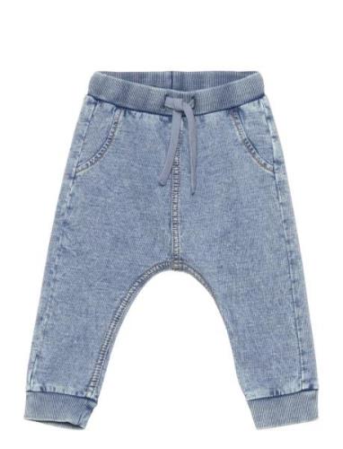 Lindex Sweatpants Denim Wash Blå