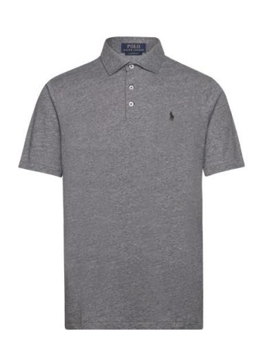 Polo Ralph Lauren Classic Fit Cotton-Linen Mesh Polo Shirt Grå